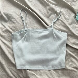 Aerie Light blue Ribbed Crop Top